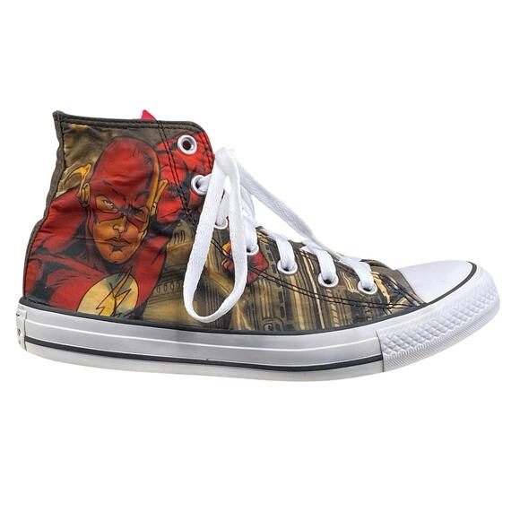 Converse Unisex All Star DC Flash Hi Top Lace Up Sneakers Size M 6 W 8 - Picture 1 of 10